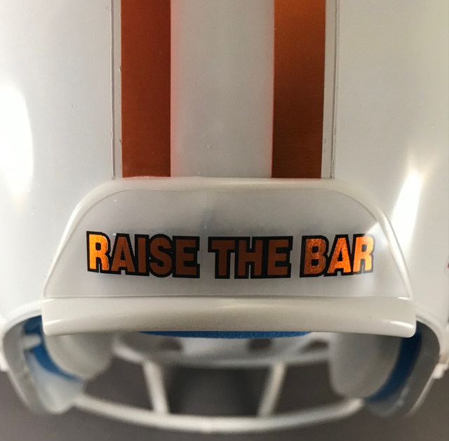 Mercer Bears White 2019-2023 Chrome Decals Riddell Speed