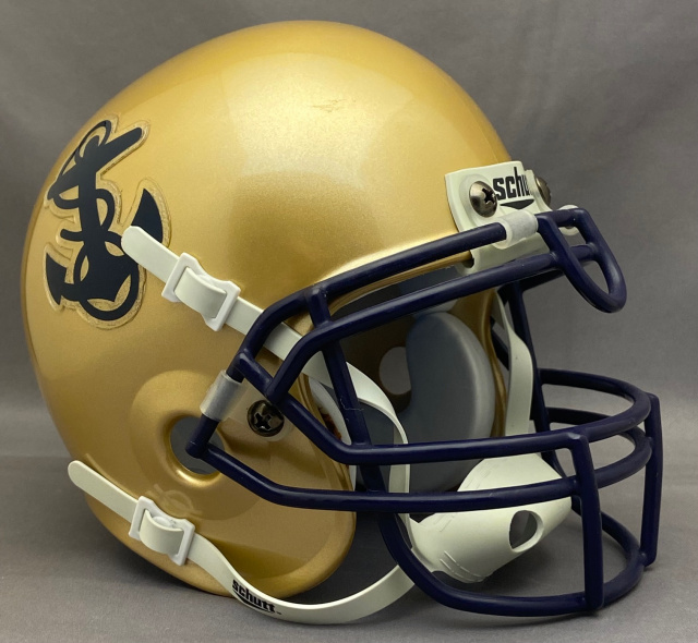 2014 navy football helmet Navy Midshipmen Schutt round earhole 2014 (last one)