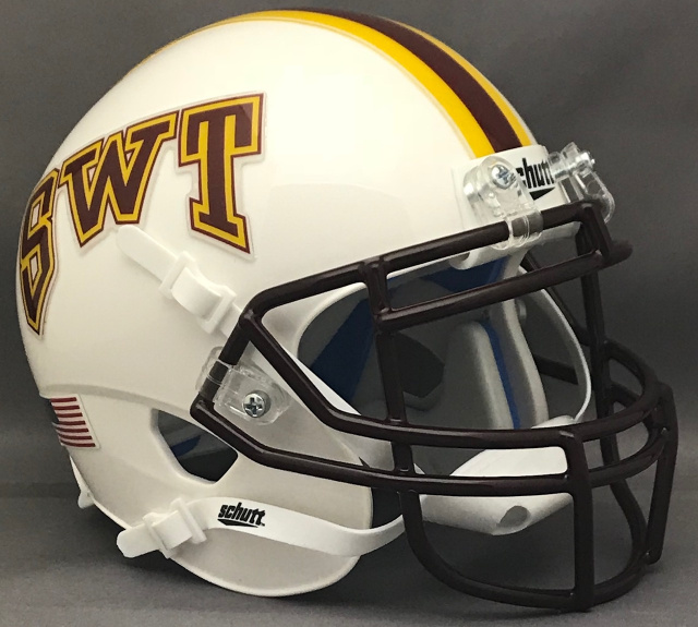 texas state university football helmet