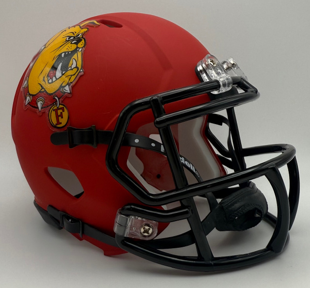 Ferris State Bulldogs 2023 2024 Riddell Speed Mini Helmet Black Bumpers Ferris State Bulldogs 2023 2024 Riddell Speed Mini Helmet Black Bumpers