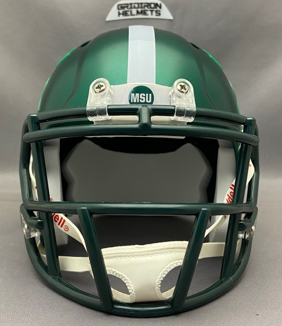 michigan state neon mini helmet