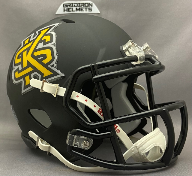 Kennesaw State Owls 2021 Riddell Speed Matte Black helmet