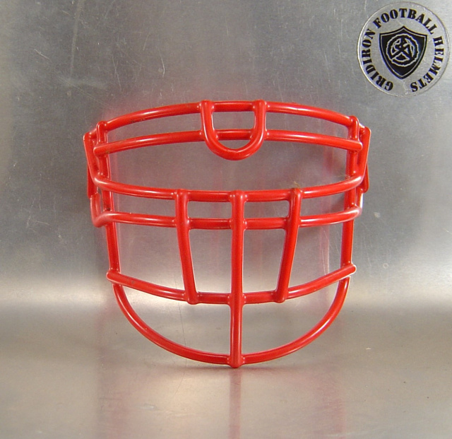 Scarlet red facemask for mini football helmet 