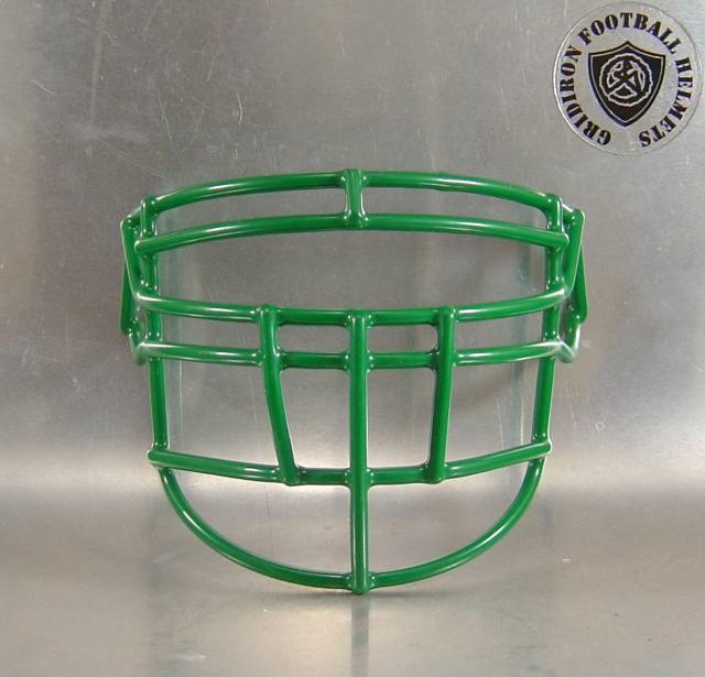 green football facemask