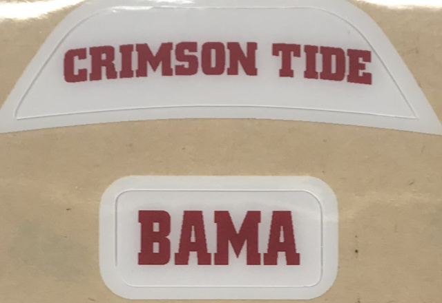 College Football Mini Helmets Alabama Crimson Tide Football Helmet Numbers  Decals | Mini Size 0-9 Set Of 2 | 3M 20Mil Thick Ncaa Mini Football Helmets