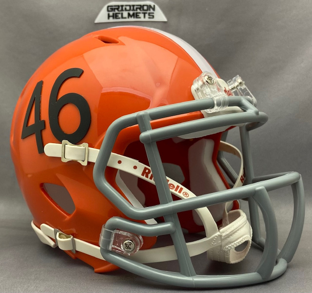 ***CUSTOM*** CLEVELAND BROWNS Full Size NFL Riddell SPEED Football Helmet