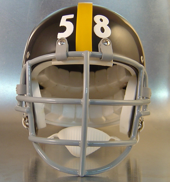 1 tall Steeler's white player numbers (front and rear number set)