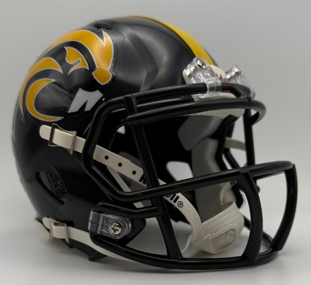 beaver local retro football helmet Vintage Game Used 1990s Wichita Falls Coyotes Texas High School Riddel Restoration Center a vinyl 4 point chin strap Hook Em!!!, The Texas Longhorns