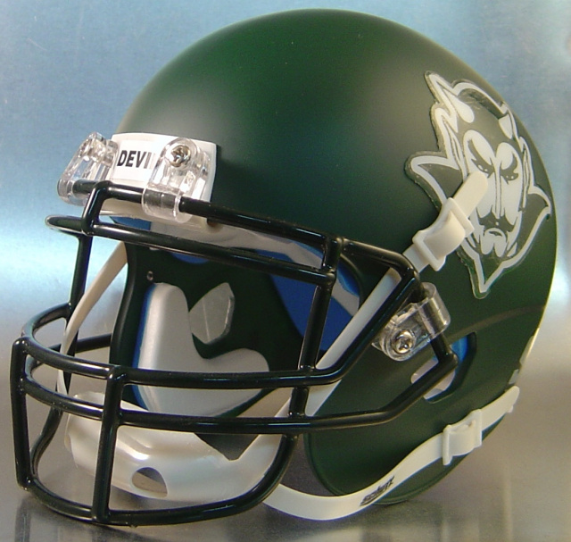 matte green football helmet