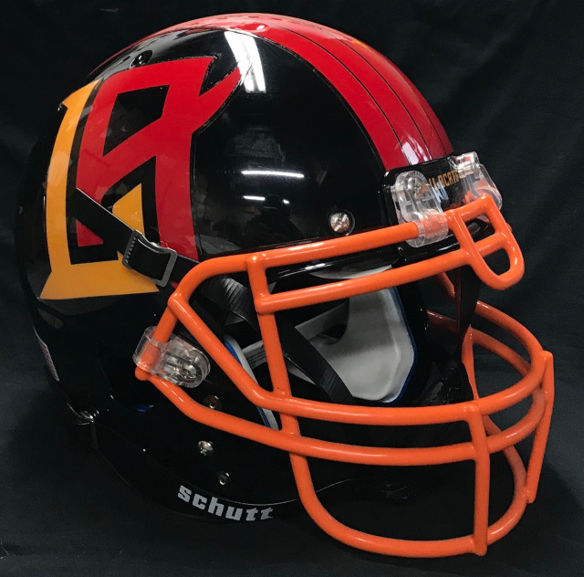 2023 XFL Houston Roughnecks Custom Riddell Mini Helmet